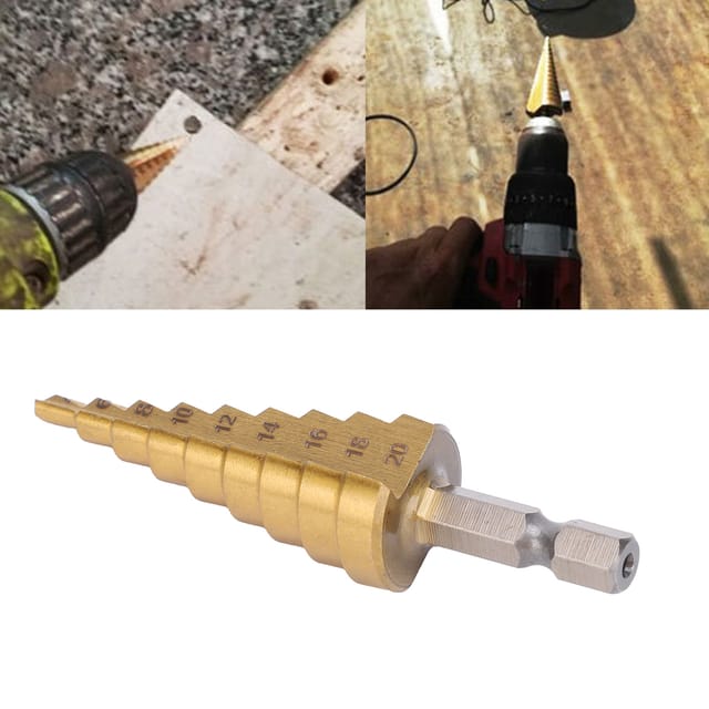 Pagodenförmiger Lochbohrer, Multifunktionsbohrer, Kegelbohrer, Multifunktions-stufenbohrer, Spiralbohrer 4 Mm Bis 20 Mm