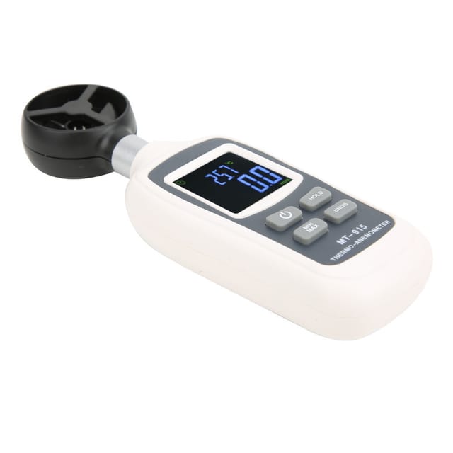 Mt-915 Tragbares Anemometer/thermometer, Mini-anemometer, Lcd-bildschirm, Handmessgerät (batterien Nicht Enthalten)