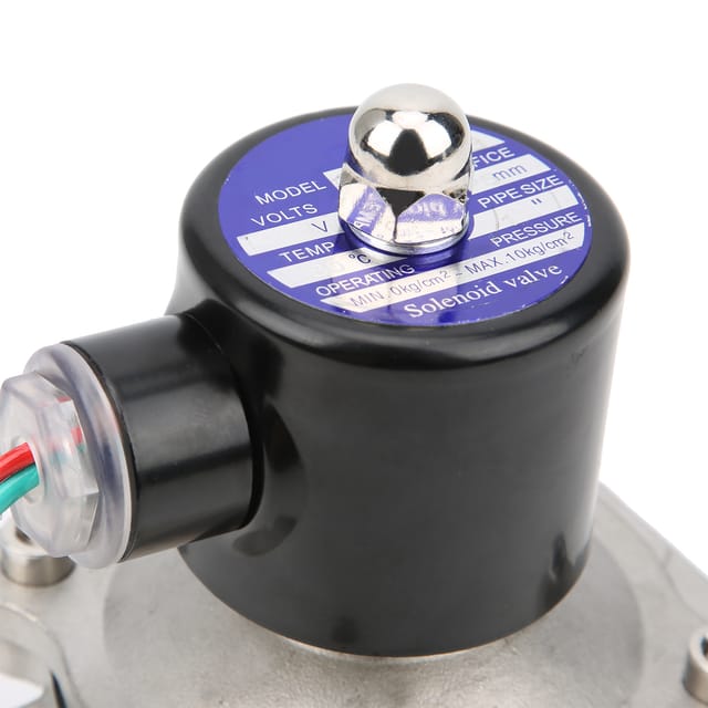 G1"-magnetventil Aus Edelstahl, Stromlos Geschlossen, Direktwirkend, Für Wasser, Luft Und 220 V Wechselstrom