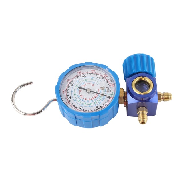 Manometer Für Kältemittel: 500 Psi, 35 Kgf/cm², Mit Schauglas. Kompatibel Mit Den Kältemitteln R12, R502, R22, R410 Und R134a.