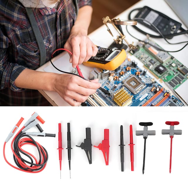 Multimeter-messleitungssatz, Set Mit 5 Messklemmen Für Fluke, Erhältlich Aus Einem Überseelager.