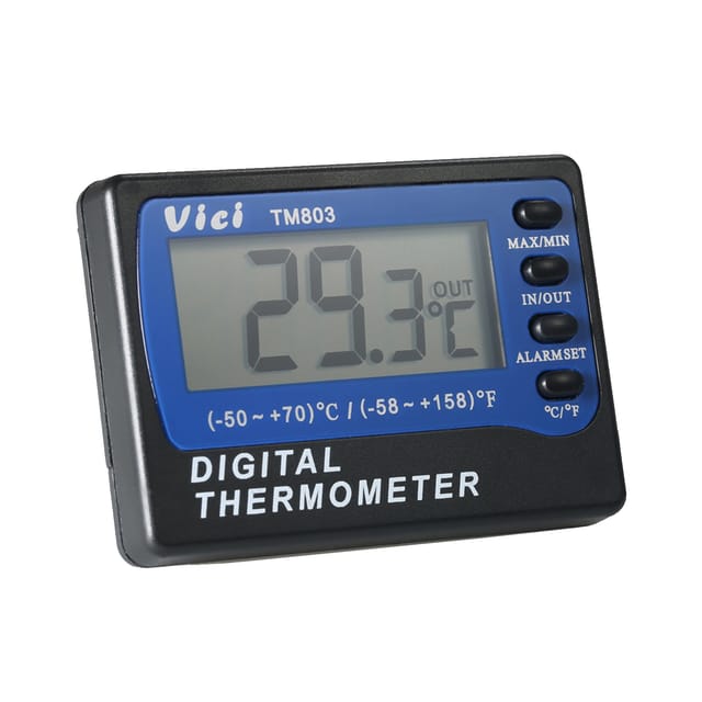 Vichy Kühlschrankthermometer Mit Alarm, Elektronisches Thermometer, Zweikanal-kühlraumthermometer Zur Temperaturmessung Tm803, Lieferung Ohne Batterie.