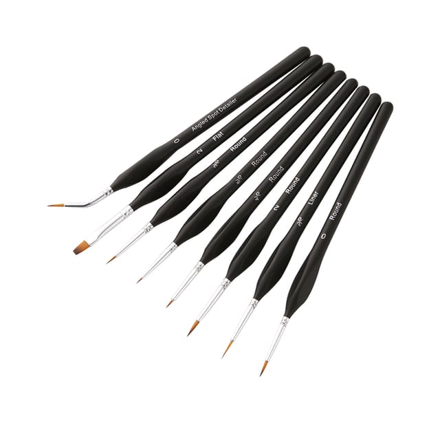 Set Mit 8 Aquarellpinseln Aus Nylonborsten (pvc-beutel)