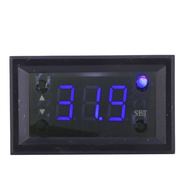 W1218 Dc12v Digitaler Temperaturregler (rot/blau) - Ersetzt W1209 (mit Gehäuse, Blauer Led, Dc12v)