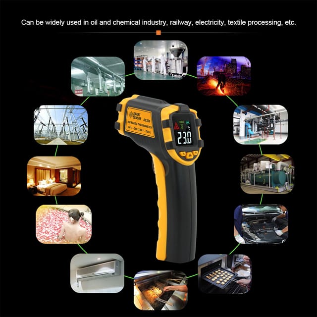 Hima Ae320 Mini Tragbares Infrarot-thermometer (-50～390℃), Berührungsloses Thermometer, Industrielles Temperaturmessgerät, Lieferung Ohne Batterie.