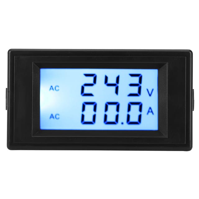 D69-2042 Doppelanzeige-amperemeter Und Voltmeter (schwarz)