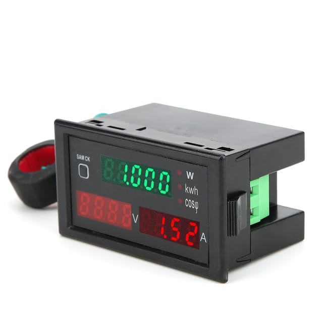Spm001 Voltmeter, Amperemeter, Wattmeter, Frequenzmesser, Umrechnungsfaktor, Leistungsmonitor Mit Digitaler Led-anzeige (220 V Ac)