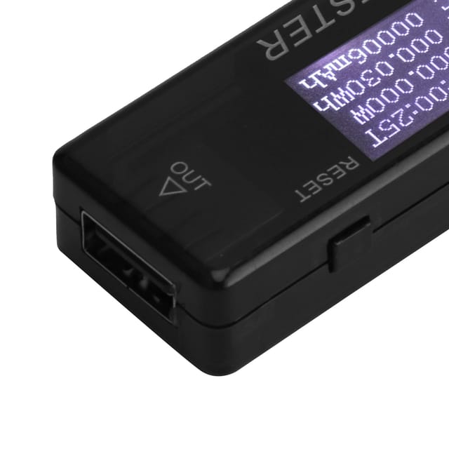 8-in-1 Usb-strom- Und Spannungsprüfer, Usb-tester, Qc2.0, Schwarz