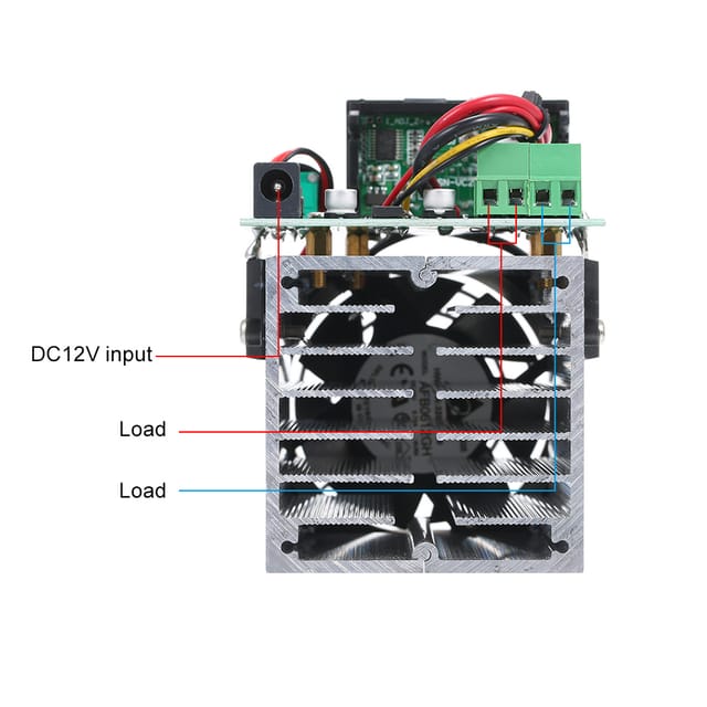Elektronische Last (12 V, 100 W), Konstantspannungslast, Konstantstromlast, Lastmodul, Alterungswiderstand, Ersatzteil, Digitale Wertanzeige