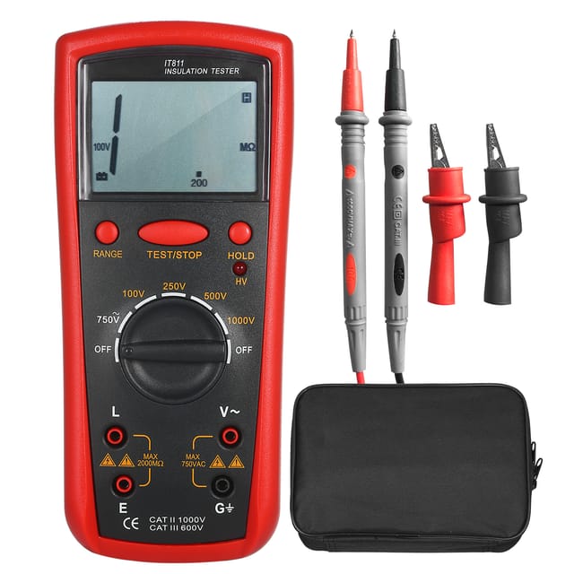 Hochpräzises Isolationswiderstandsmessgerät, Digitales Megohmmeter, Lcd-digitalanzeige, Automatische Bereichswahl, Datenhaltefunktion It811