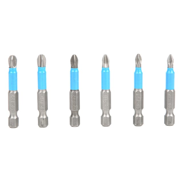 Anti-rutsch-schraubendreherbits Für Phillips, 12-teiliges Set Mit Blauem Lederetui, Material S2, 50 Mm Lange Schraubendreher.