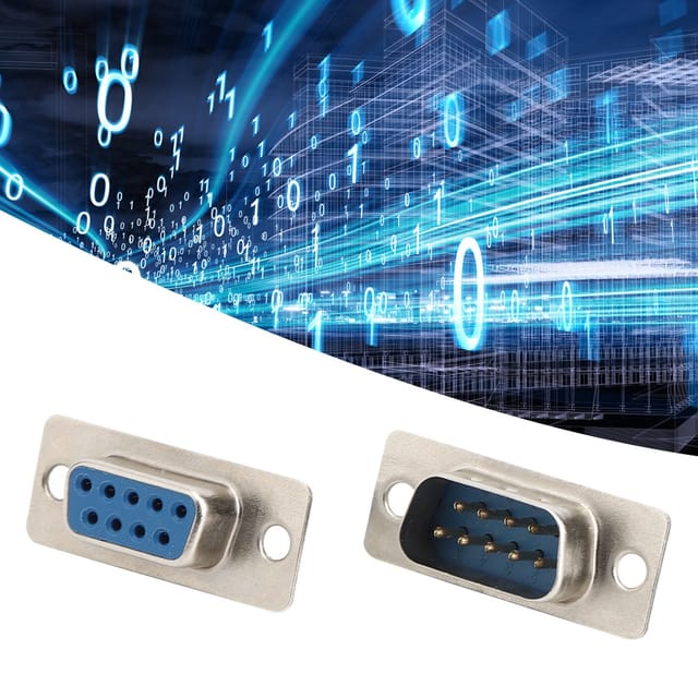 Rs232-stecker, Blauer Db9-pin + Db-9-pin, Stecker, Wird Paarweise Zu 20 Stück Verkauft.