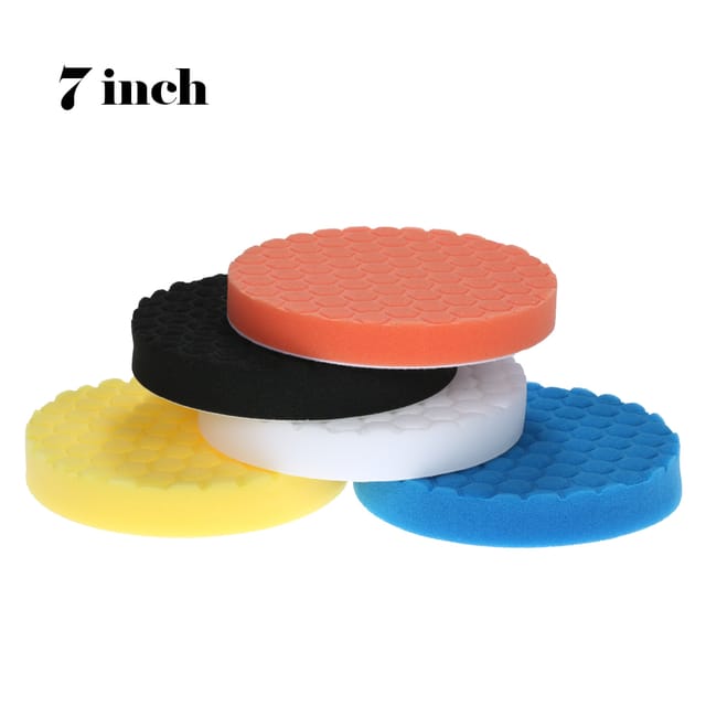 Fünfteiliges Set: 180 Mm (7 Zoll) Polier- Und Wachsschwammscheibe, Polierpad, Schwammscheibe