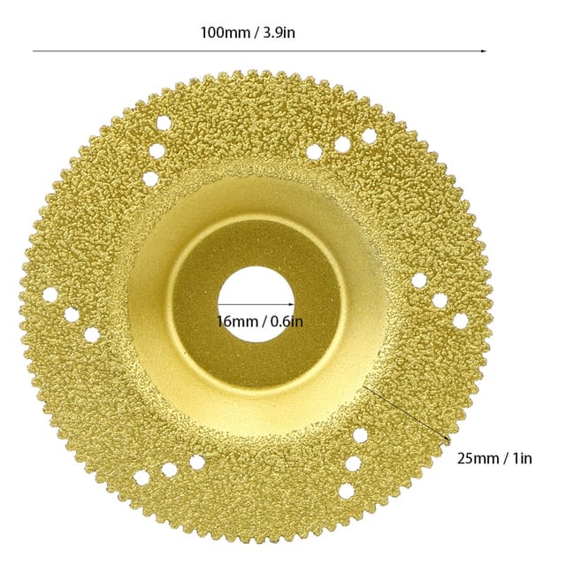 100 X 25 Mm Diamant-sägeblatt Zum Schneiden Und Schleifen Von Marmor, Aus Fiberglas Und Gelötetem Metall