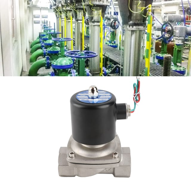 Normalerweise Geschlossenes, Direktwirkendes Magnetventil Aus Edelstahl, 1 1/4" Ac220v, Luftventil, Magnetventil 2w-320-32b
