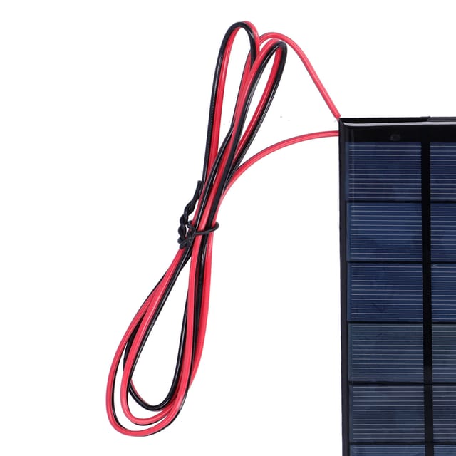 6v Dc 2w Epoxidharz-solarpanel + 100cm Rotes Und Schwarzes Kabel