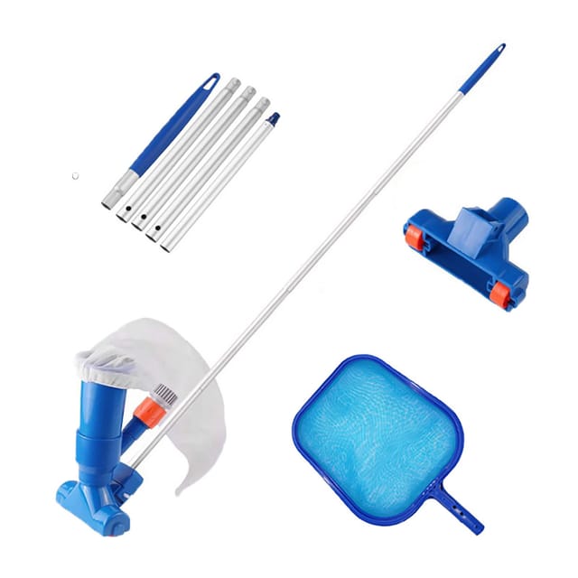 K-1078 Poolreinigungsset: Jet-sauger, Skimmernetz, Adapter (farbe Zufällig)