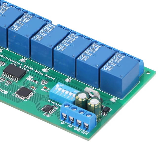 N4d8b08-r Rs485-relais, 8 Eingänge, 8 Ausgänge, Modbus-rtu-protokoll, Din35-schienengehäuse, 12-v-sps-erweiterungsplatine