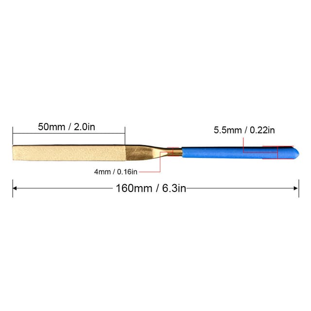 Titanbeschichtete Diamantfeilen 4 X 160 Mm