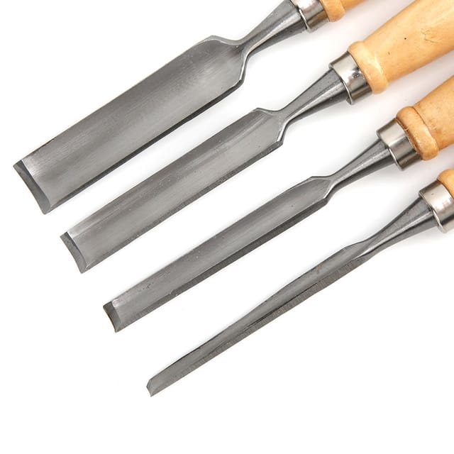 Set Mit 4 Halbrunden Holzmeißeln Zum Schnitzen Und Für Holzarbeiten