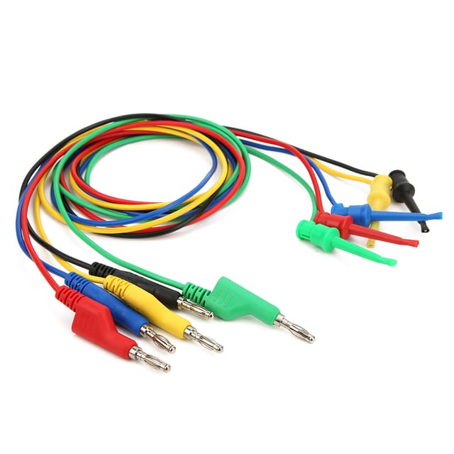 P1045 Multimeter-testkabel Mit 5 Stapelbaren Teilen Mit 4 Mm Bananenstecker Und 1 M Kupferkabel Zur Befestigung Der Messleitungen.