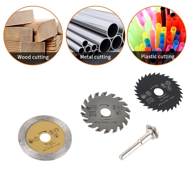 3 X 54,8 Mm Hss-kreissägeblätter Für Die Holzbearbeitung + Verlängerung