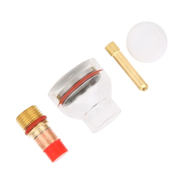 Wp-17/18/26 Argon-lichtbogenschweißbrenner-schutzdüsen-set Mit Filter, Fluidführung Und Klarglasabdeckung (3,2 Mm)