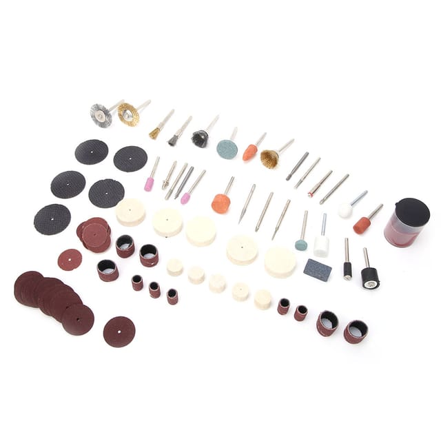 Set Mit 99 Zubehörteilen Für Elektrische Schleifmaschinen, Zum Schleifen, Polieren, Schneiden Und Fräsen.