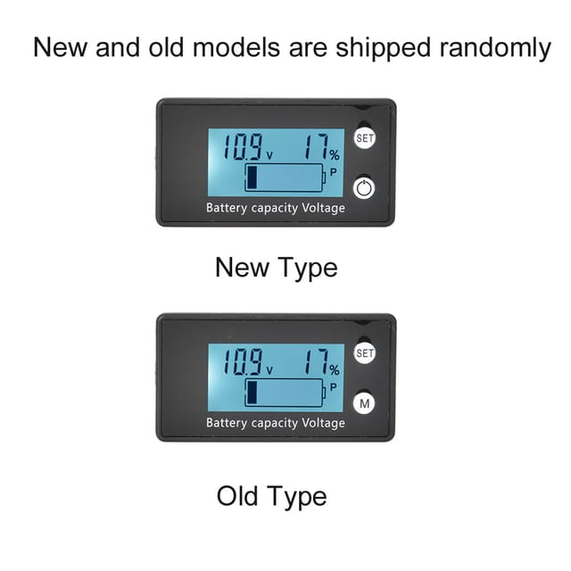 Lcd-voltmeter Und -wattmeter Für Lithium-bleiakkumulatoren, Digitale Prozentanzeige, Universell 10–100 V, Weiß