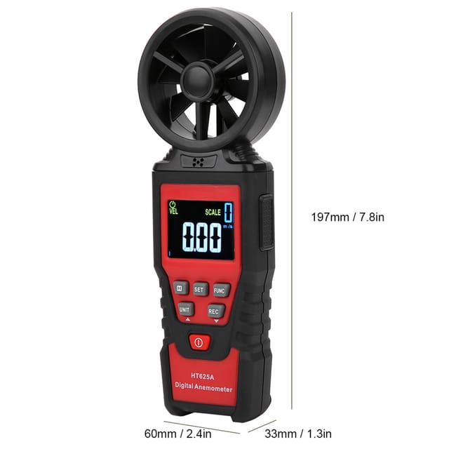 Das Anemometer Der Serie Ht625 Ist Ein Handanemometer, Das Windgeschwindigkeit Und Luftvolumen Messen Kann.