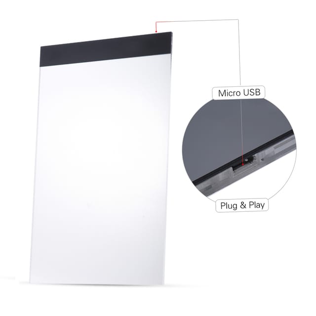 A4-j Manga-reproduktionstisch, 5 Mm Ultradünne Transparentpapierplatte Für Cartoons