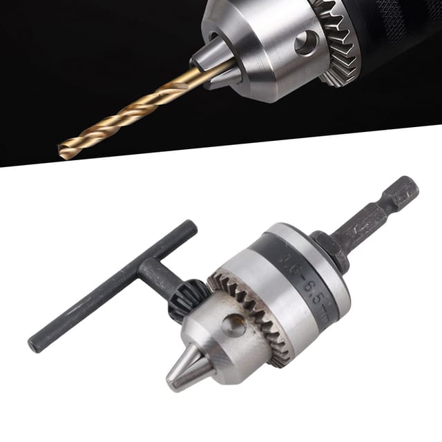 Leichtes Bohrfutter 0,6-6,5 Mm, 3/8-24unf Gewinde + 3/8" Gewindeverlängerung Mit 1/4" Sechskantkopf.