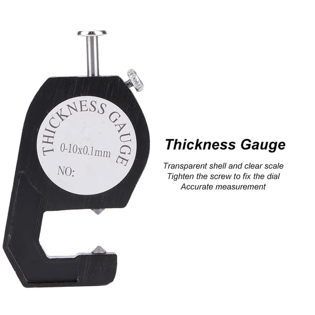 Schwarzes, Tragbares Präzisions-dickenmessgerät, 0-10 Mm Mikrometer-messspitze.