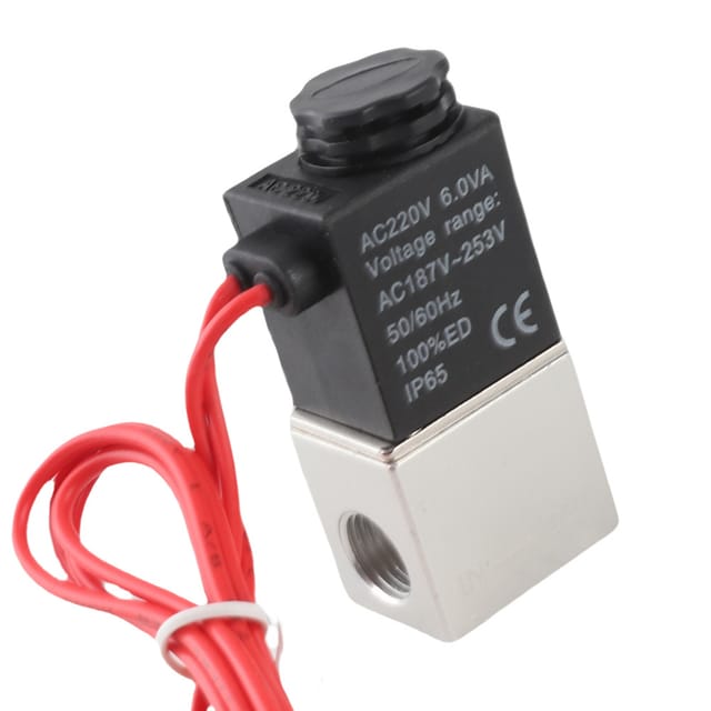 Schnell Ansprechendes Magnetventil Für Luft, Gas Und Wasser Aus Aluminiumlegierung, 220 V Wechselstrom, 1/4".