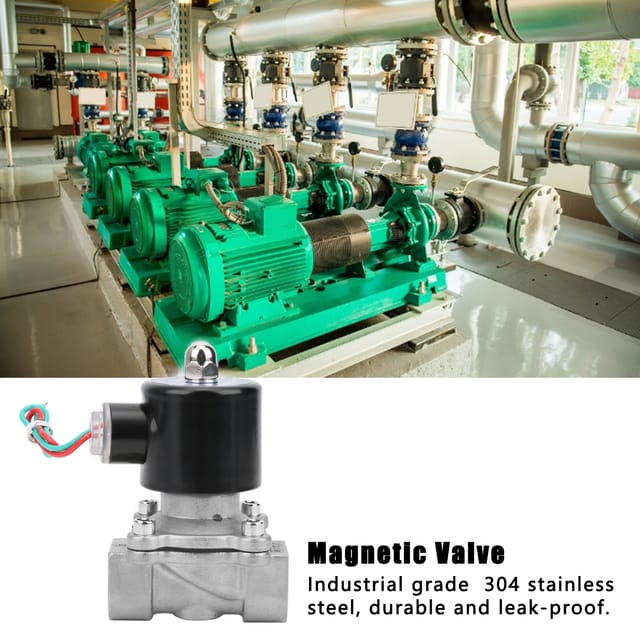 3/4"-edelstahl-direktwirkungs-magnetventil, Stromlos Geschlossen, Wasserventil, Luftventil, Magnetventil, 24 V Dc
