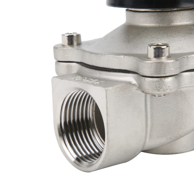 G1"-magnetventil Aus Edelstahl, Stromlos Geschlossen, Direktwirkend, Für Wasser, Luft Oder Magnetventile, 24 V Dc