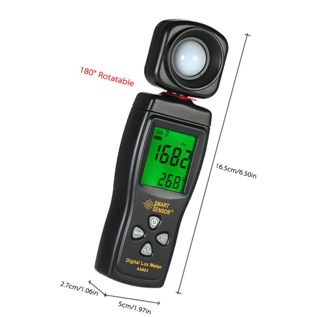 Smart Sensor Mini-luxmeter, Integriertes Luxmeter, Lumenmeter, Batterie Nicht Enthalten As803