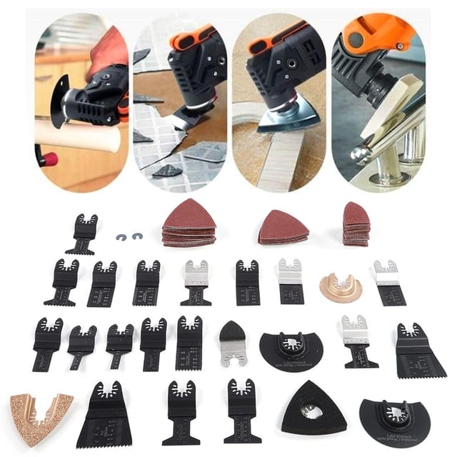 Mehrzweck-sägeblattset, Für Holzbearbeitung, Kunststoff-/pvc-schneiden, Offene Halbkreisförmige Schleifscheiben, Gerade Sägeblätter Aus Kohlenstoffstahl, 100-teiliges Set.