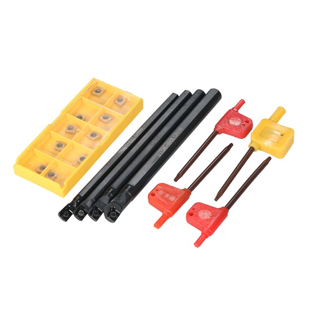 Sclcr06 6/7/8/10 Mm Innengewindebohrstange + 10 Ccmt060204-hm Hartmetalleinsätze Pro Schachtel + 4 Schraubenschlüssel (schachtel- Und Schraubenschlüsselfarben Zufällig)