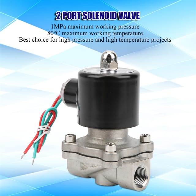 G3/8'' Edelstahl-magnetventil, Normalerweise Geschlossen, Direktwirkend, Für Wasser, Luft Und 110v Wechselstrom.