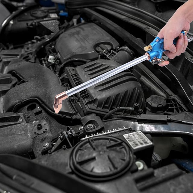 Pneumatische Reinigungspistole Mit Verlängertem Griff Und Winkelstück, Motorreinigungspistole
