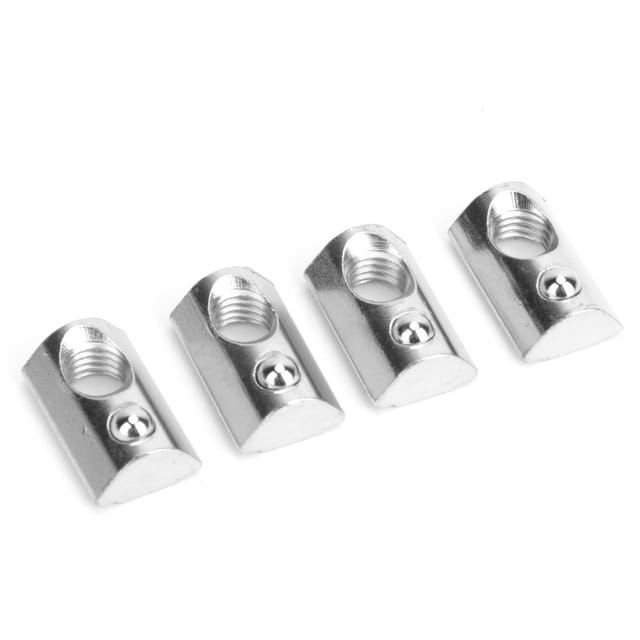 50 Europäische Standard-federmuttern, Kugelmuttern, Aluminiumprofilverbinder, 40-m8-muttern