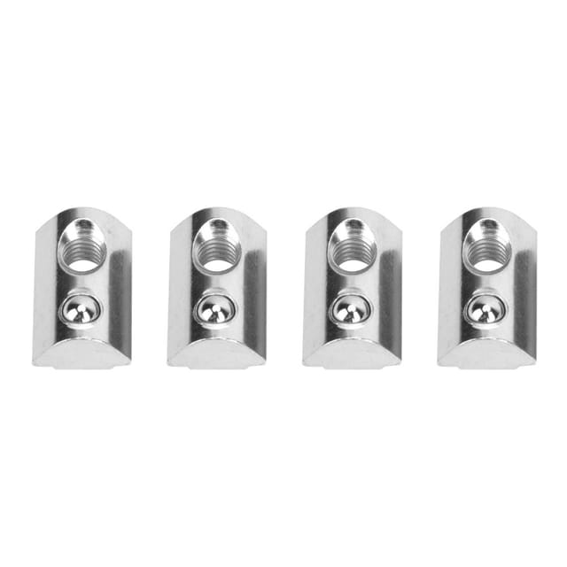 50 Europäische Standard-federmuttern, Kugelmuttern, Aluminiumprofilverbinder, 40-m6-muttern