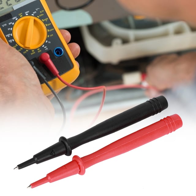 Cleqee-multimeter-sonden Zum Einstecken: 2 Mm Vernickelte Kupferstifte, 4 Mm Bananenstecker.