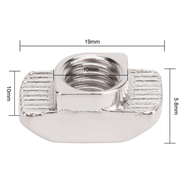 100 T-muttern Nach Europäischer Norm Für Aluminiumprofile, 45t-m8