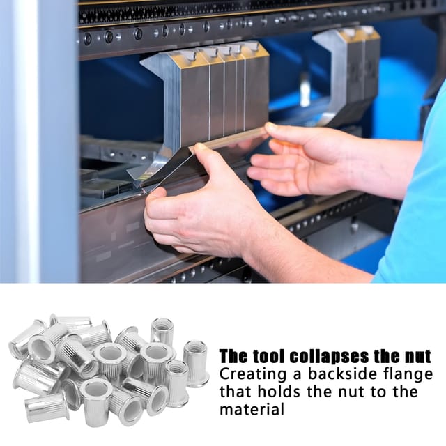 200 M6-aluminium-nietmuttern, Verpackt In Einem Beutel