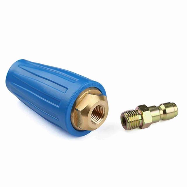 Blaue 4000 Psi Hochdruck-wasserpistole Mit Rotierender Düse, Keramikkern Und Lotusförmiger Hochdruckreinigungsdüse Aus Reinem Kupfer Zur Entfernung Von Werbung, Wurzelätzungen Und Rost.
