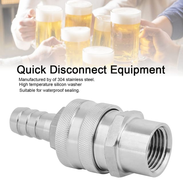 Bierpumpe Für Heimbrauer, Edelstahl, Schnellkupplung, 1/2" Npt-innengewinde + 1/2" Schlauchtüllen