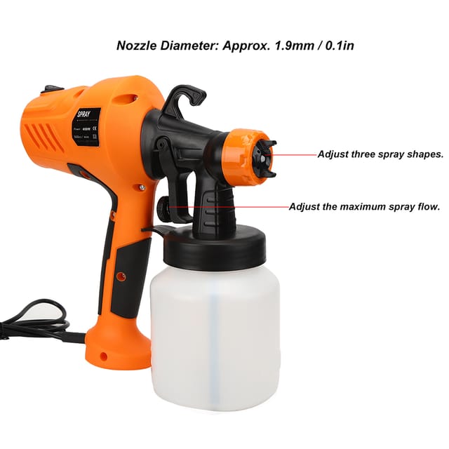 Elektrische Hochdruck-farbspritzpistole, 220 V, Orangefarbener Alkoholsprüher