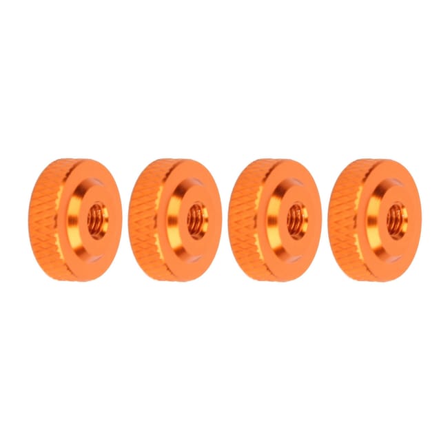 M4145 Handfestziehmuttern Aus Orange Eloxiertem Aluminium, Verkauft In 10er-packungen.